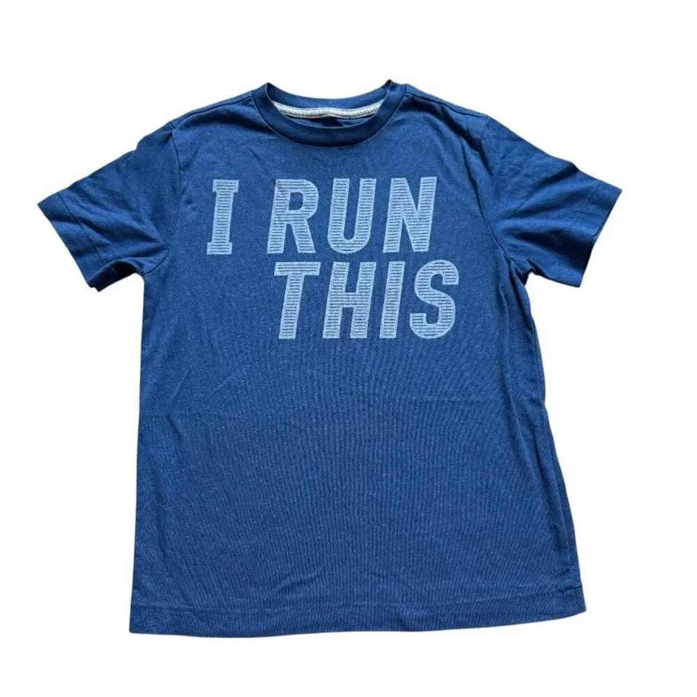 Youth Boys Old Navy Active I Run This Graphic Tee Shirt - Sz S 6/7